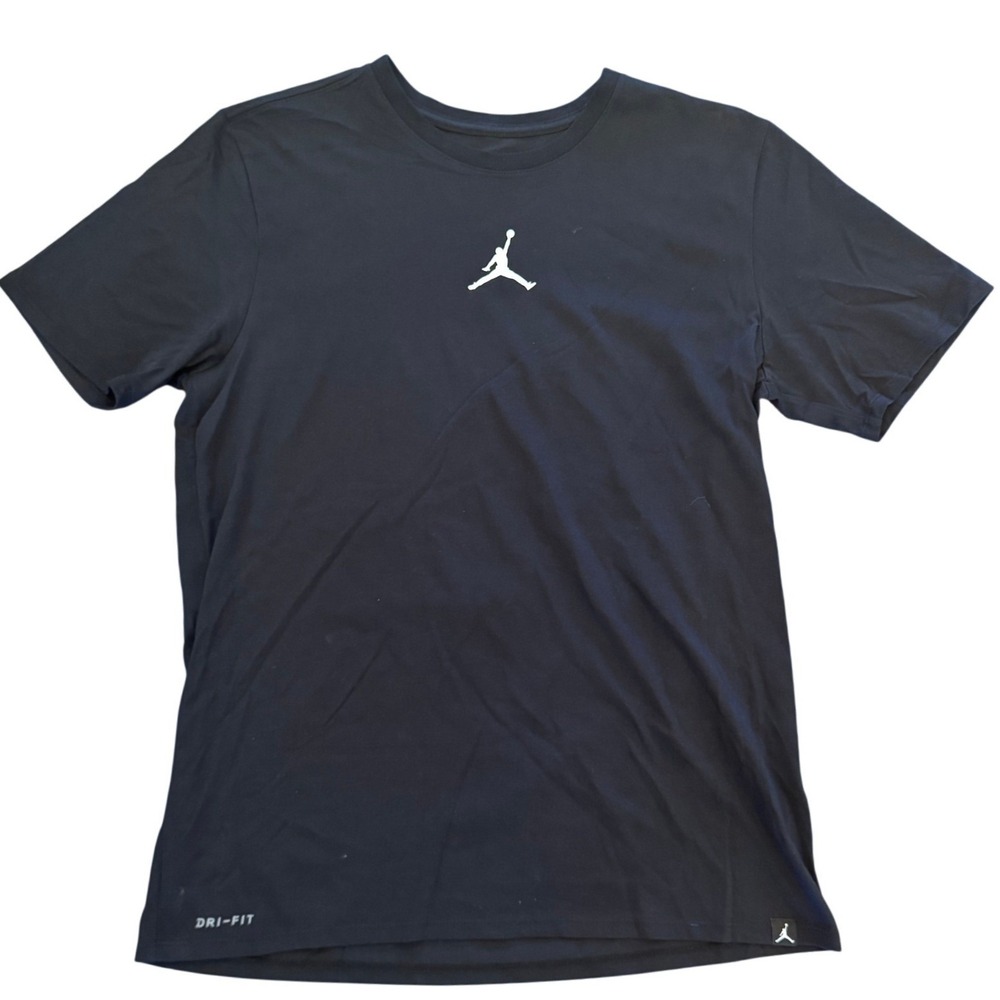 Jordan Dri-FIT Mens Black Jumpman Air Graphic T-Shirt Size Medium RN56323